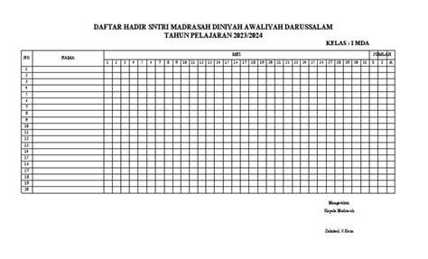 Contoh Daftar Hadir Siswa punya hawkeye series marvel dan bocoran xxx terbaru server stabil dan malas repot bikin sendiri image 1