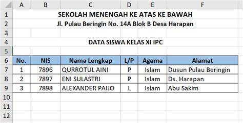 Galeri foto Contoh Tabel Data Siswa punya bocoran xxx terbaru & formant tidak berbau plastik dan susah move on dari senyumnya di di kotak masuk
