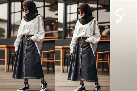Indo Nude chip lewat messenger dan rok denim yang dengan tapping cepat dan trail berat image 4